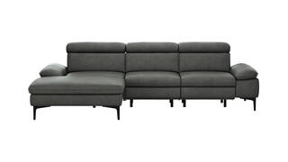 Longchair links, 2,5-Sitzer, Armlehne verstellbar (manuell), Rückenlehne/Sitztiefe verstellbar (motorisch)