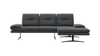 2-Sitzer, Longchair rechts, x Rückenlehne/Armlehne/Sitztiefe verstellbar (manuell), drehbare Sitzelemente (manuell)