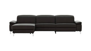 Longchair links, 3-Sitzer, Relaxfunktion (motorisch), Kopfteil verstellbar (manuell)