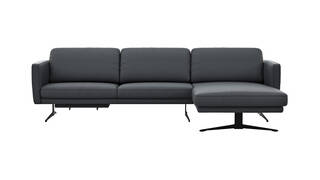 2,5-Sitzer, Longchair rechts, Rückenlehne/Armlehne/Sitztiefe verstellbar (manuell), Fußteil (motorisch)